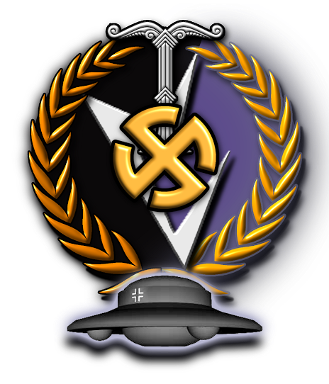 Raumflug Jenseitsflugmaschine emblem -  Vril Thule SS Ahnenerbe - Occult History of the Third Reich - Peter Crawford.png